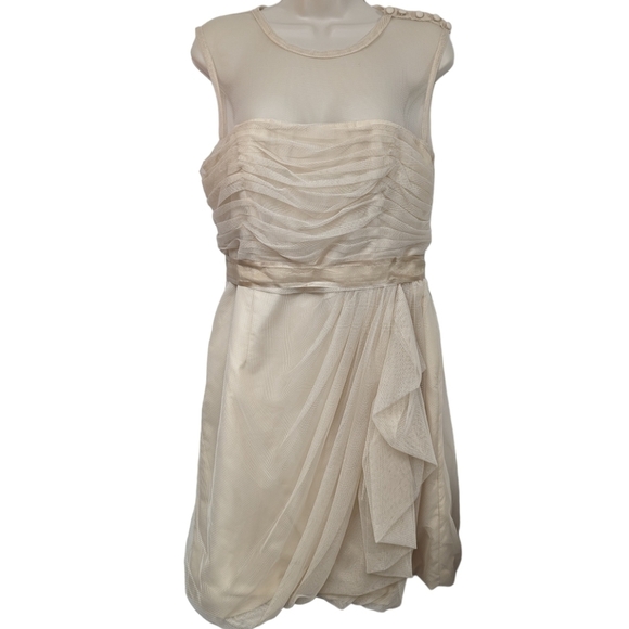 White by Vera Wang Bobbin Net Dress Sz 12 - Picture 1 of 13